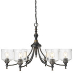 Keating Chandelier - Antique Black Iron