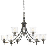 Keating Chandelier - Antique Black Iron
