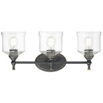 Keating Bathroom Vanity Light - Antique Black Iron