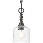 Keating Mini Pendant - Antique Black Iron
