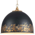 Alison Pendant - Vintage Gold / Weathered Black Iron