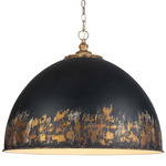 Alison Pendant - Vintage Gold / Weathered Black Iron