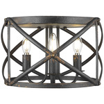 Alcott Ceiling Light Fixture - Antique Black Iron