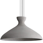 Aethera Color-Select Wide Pendant - Matte Black / Grey Cement