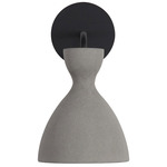 Aethera Outdoor Wall Sconce - Matte Black / Grey Cement