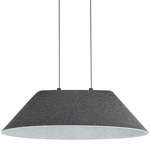 Faroe Large Round Pendant - Matte Black / Flecked Black / Grey
