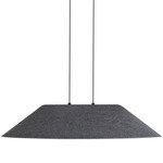 Faroe Large Round Pendant - Matte Black / Flecked Black / Grey