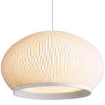 Tela Pendant - Matte White / Sand Yellow