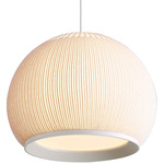 Tela Pendant - Matte White / Sand Yellow