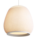 Tela Pendant - Matte White / Sand Yellow