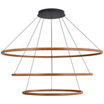 Veritas 3-Tier Chandelier - Walnut