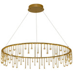 Lucerna Chandelier - Stainless Steel Gold