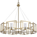 Marco Chandelier - Brushed Champagne Brass / Clear