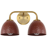Shepard Bathroom Vanity Light - Modern Brass / Russet Clay