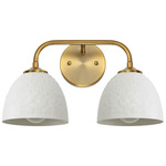 Shepard Bathroom Vanity Light - Modern Brass / Matte White
