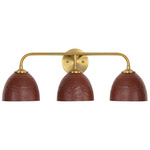 Shepard Bathroom Vanity Light - Modern Brass / Russet Clay