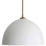 Shepard Pendant - Modern Brass / Matte White