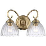 Audra Bathroom Vanity Light - Brushed Champagne Brass / Clear