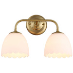 Dorinda Bathroom Vanity Light - Brushed Champagne Brass / Opal