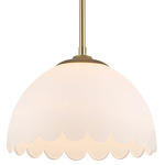 Dorinda Pendant - Brushed Champagne Brass / Opal