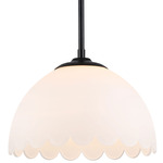 Dorinda Pendant - Matte Black / Opal