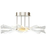 Vetrina Semi Flush Ceiling Light - Light Gold / Clear