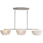 Glacier Linear Pendant - Polished Nickel / Clear Icy