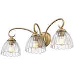 Audra Bathroom Vanity Light - Brushed Champagne Brass / Clear
