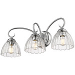 Audra Bathroom Vanity Light - Chrome / Clear