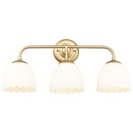 Dorinda Bathroom Vanity Light - Brushed Champagne Brass / Opal