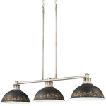 Kinsley Linear Pendant - Galvanized Steel / Antique Black Iron