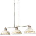 Kinsley Linear Pendant - Galvanized Steel / Antique Ivory