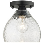 Ariella Semi Flush Ceiling Light - Matte Black