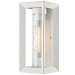 Smyth Outdoor Wall Light - White / Seeded