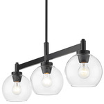 Galveston Linear Pendant - Matte Black / Clear