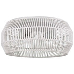Marlee Ceiling Light Fixture - Matte White / Bleached White Raphia