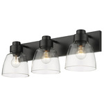 Remy Bathroom Vanity Light - Matte Black / Clear
