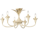 Lillianne Semi Flush Ceiling Light - Antique Ivory