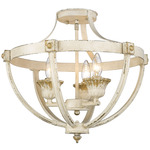 Jules Semi Flush Ceiling Light - Antique Ivory