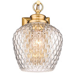 Adeline Wall Sconce - Brushed Gold / Clear