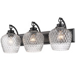 Adeline Bathroom Vanity Light - Matte Black / Clear