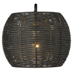 Vail Outdoor Wall Sconce - Black / Rattan