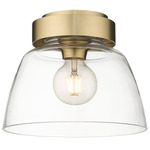 Remy Ceiling Light Fixture - Brushed Champagne Brass / Clear