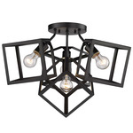 Cassio Multi - Light Semi Flush Ceiling Light - Matte Black