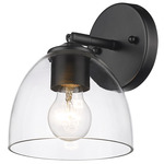 Roxie Wall Sconce - Matte Black / Clear
