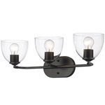 Roxie Bathroom Vanity Light - Matte Black / Clear