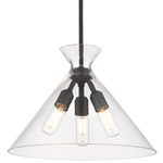 Malta Pendant - Matte Black / Clear