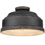 Keating Flush Mount - Antique Black Iron