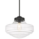 Ingalls Pendant - Matte Black / Clear