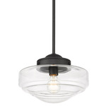 Ingalls Pendant - Matte Black / Clear